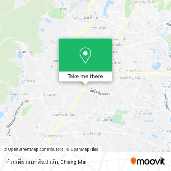 ก๋วยเตี๋ยวแยกสันป่าสัก map