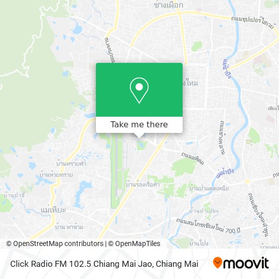 Click Radio FM 102.5 Chiang Mai Jao map