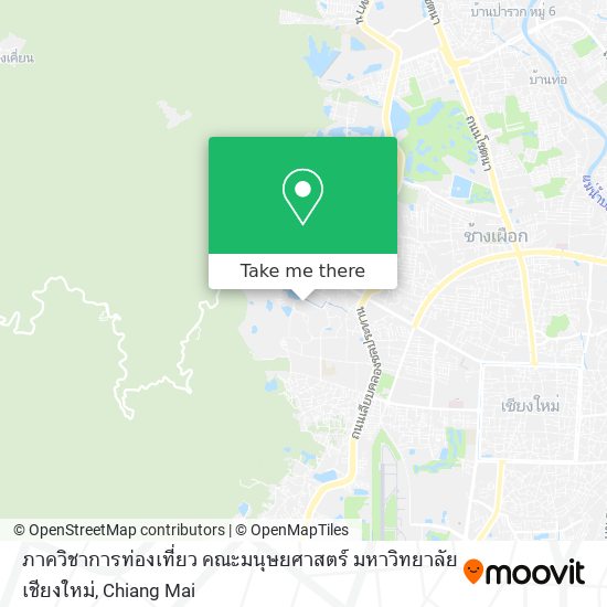 ภาควิชาการท่องเที่ยว คณะมนุษยศาสตร์ มหาวิทยาลัยเชียงใหม่ map