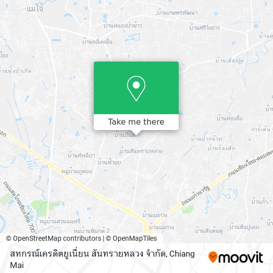 สหกรณ์เครดิตยูเนี่ยน สันทรายหลวง จำกัด map
