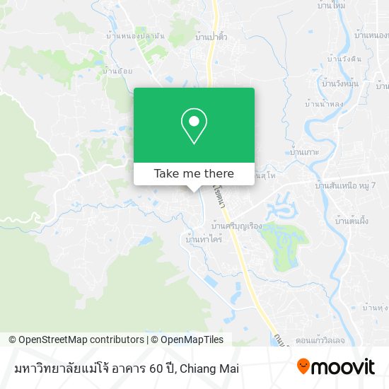 มหาวิทยาลัยแม่โจ้ อาคาร 60 ปี map