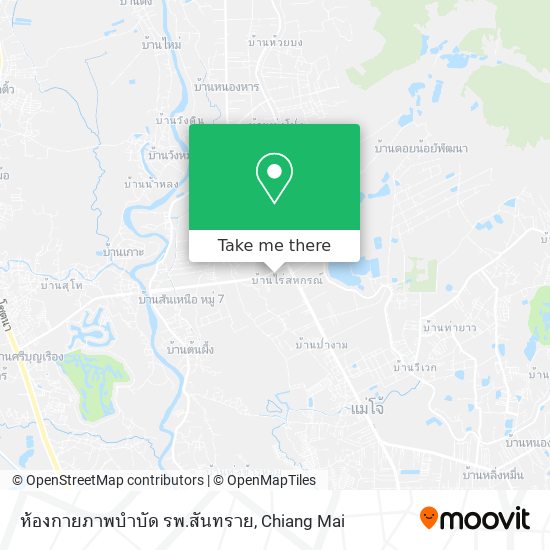 ห้องกายภาพบำบัด รพ.สันทราย map