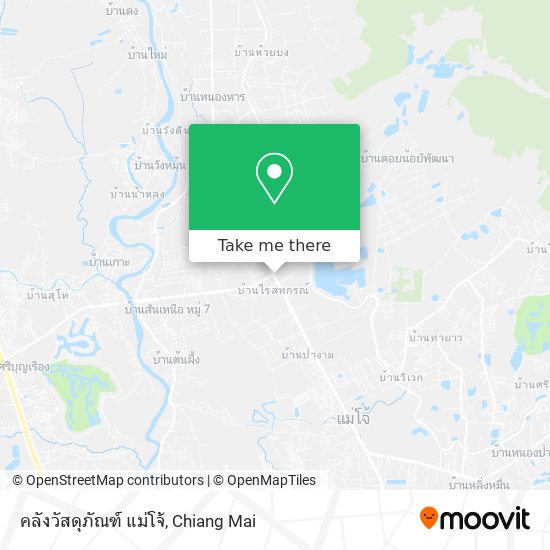 คลังวัสดุภัณฑ์ แม่โจ้ map