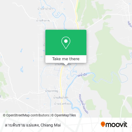 ลาบต้นขาม แม่แตง map