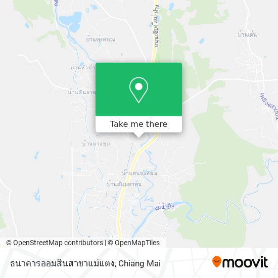 ธนาคารออมสินสาขาแม่แตง map