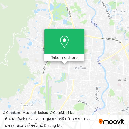 ห้องผ่าตัดชั้น 2 อาคารบุญสม มาร์ติน โรงพยาบาลมหาราชนครเชียงใหม่ map