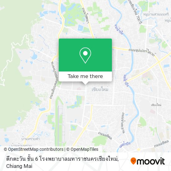 ตึกตะวัน ชั้น 6 โรงพยาบาลมหาราชนครเชียงใหม่ map