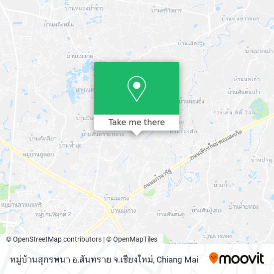 หมู่บ้านสุกรพนา อ.สันทราย จ.เชียงใหม่ map