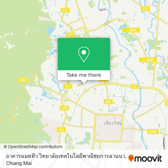 อาคารแมททิว วิทยาลัยเทคโนโลยีพาณิชยการลานนา map