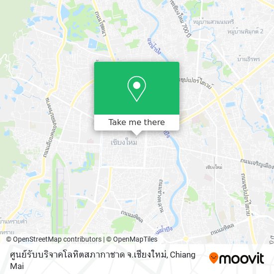 ศูนย์รับบริจาคโลหิตสภากาชาด จ.เชียงใหม่ map