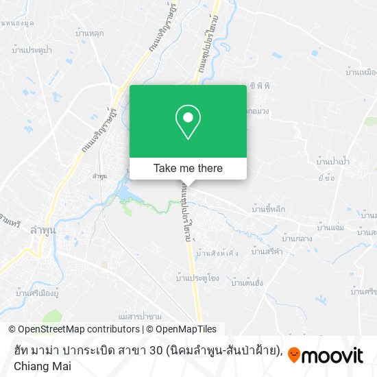 ฮัท มาม่า ปากระเบิด สาขา 30 (นิคมลำพูน-สันป่าฝ้าย) map
