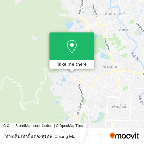 ทางเดินเท้าขึ้นดอยสุเทพ map