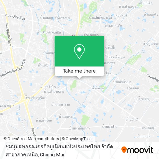 ชุมนุมสหกรณ์เครดิตยูเนี่ยนแห่งประเทศไทย จำกัด สาขาภาคเหนือ map