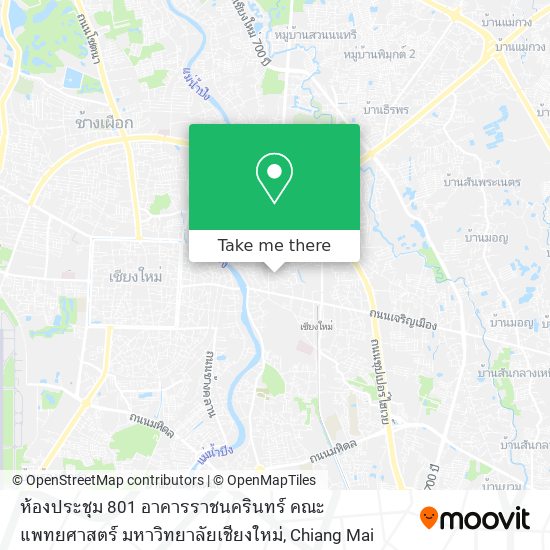 ห้องประชุม 801 อาคารราชนครินทร์ คณะแพทยศาสตร์ มหาวิทยาลัยเชียงใหม่ map