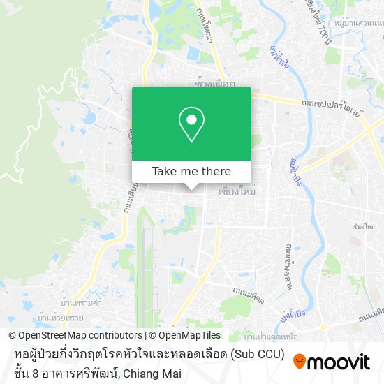 หอผู้ป่วยกึ่งวิกฤตโรคหัวใจและหลอดเลือด (Sub CCU) ชั้น 8 อาคารศรีพัฒน์ map
