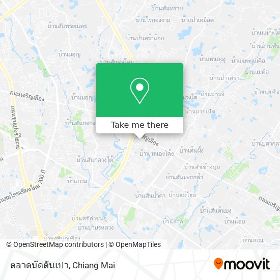 ตลาดนัดต้นเปา map