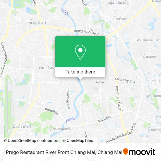 Prego Restaurant River Front Chiang Mai map