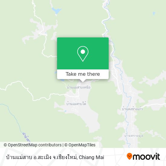 บ้านแม่สาบ อ.สะเมิง จ.เชียงใหม่ map