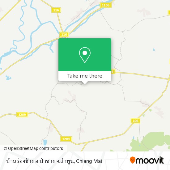 บ้านร่องช้าง อ.ป่าซาง จ.ลำพูน map