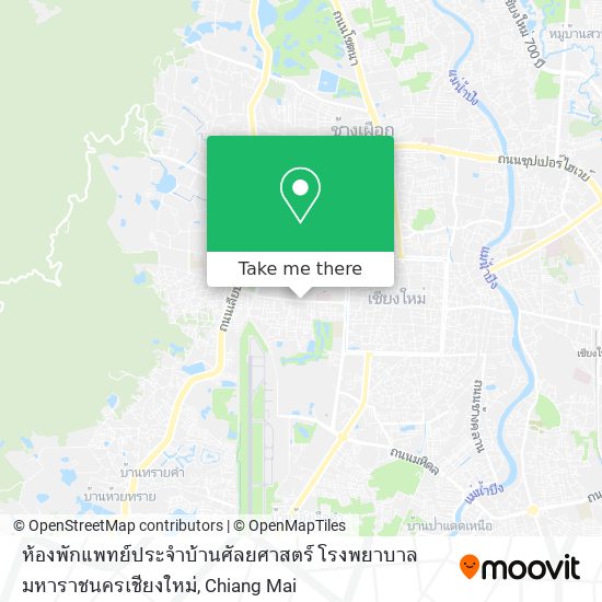 ห้องพักแพทย์ประจำบ้านศัลยศาสตร์ โรงพยาบาลมหาราชนครเชียงใหม่ map
