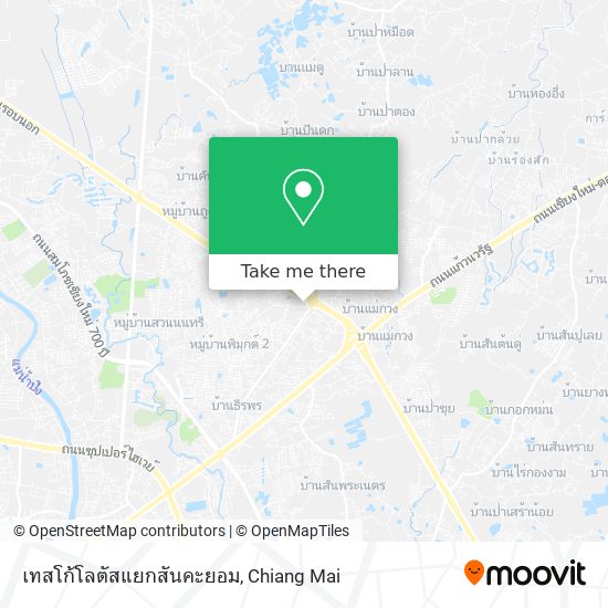 เทสโก้โลตัสแยกสันคะยอม map