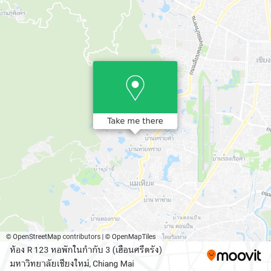ห้อง R 123 หอพักในกำกับ 3 (เฮือนศรีตรัง) มหาวิทยาลัยเชียงใหม่ map