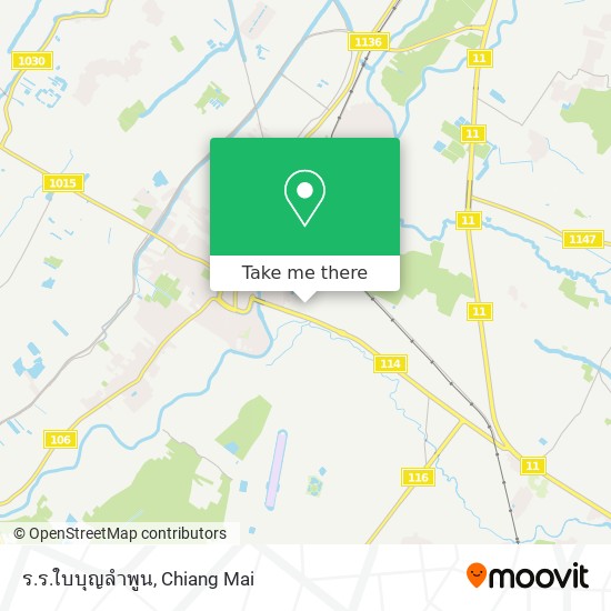 ร.ร.ใบบุญลำพูน map