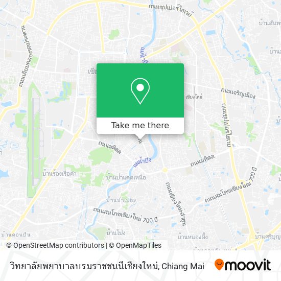 วิทยาลัยพยาบาลบรมราชชนนีเชียงใหม่ map
