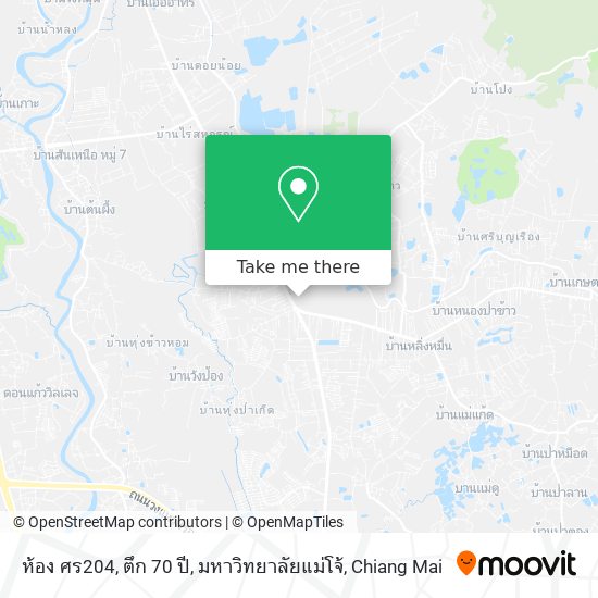 ห้อง ศร204, ตึก 70 ปี, มหาวิทยาลัยแม่โจ้ map