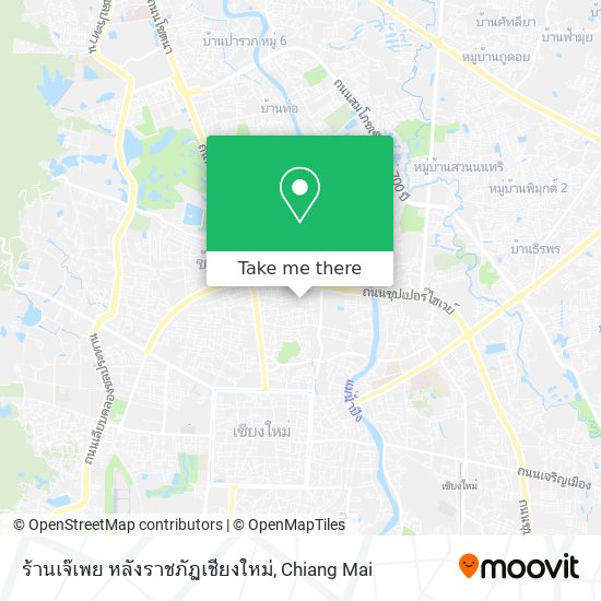 ร้านเจ๊เพย หลังราชภัฏเชียงใหม่ map