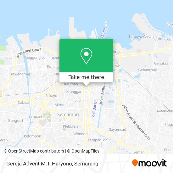 Gereja Advent M.T. Haryono map