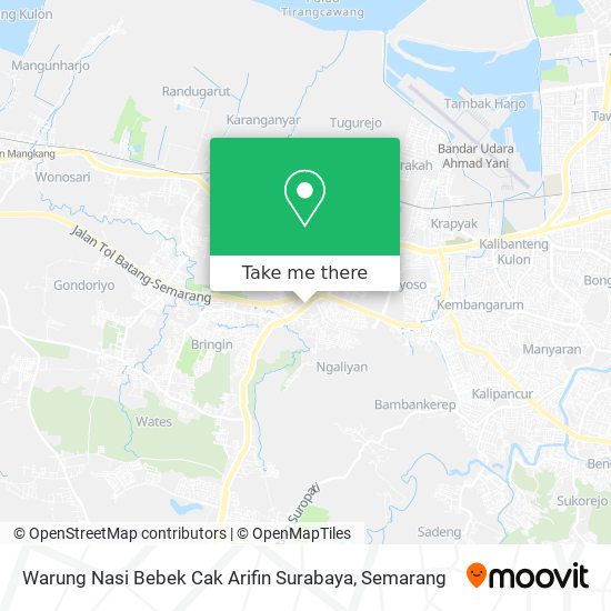Warung Nasi Bebek Cak Arifin Surabaya map