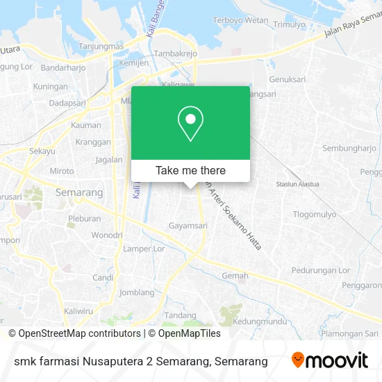 smk farmasi Nusaputera 2 Semarang map