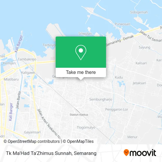 Tk Ma'Had Ta'Zhimus Sunnah map