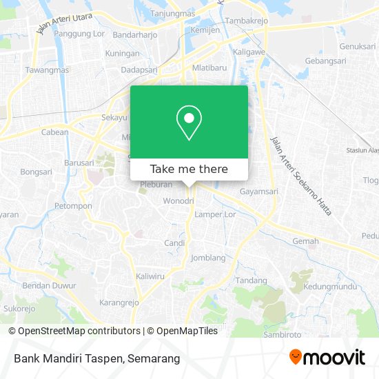 Bank Mandiri Taspen map