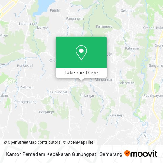 Kantor Pemadam Kebakaran Gunungpati map