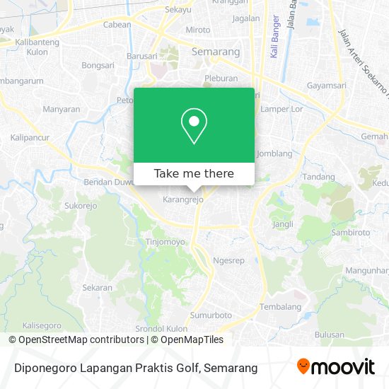 Diponegoro Lapangan Praktis Golf map
