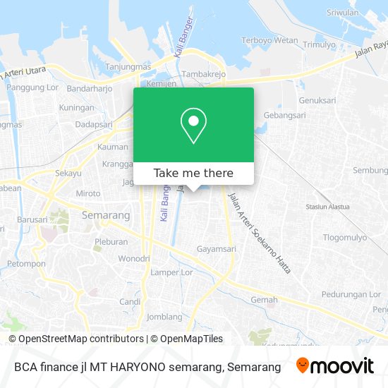 BCA finance jl MT HARYONO semarang map