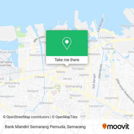 Bank Mandiri Semarang Pemuda map