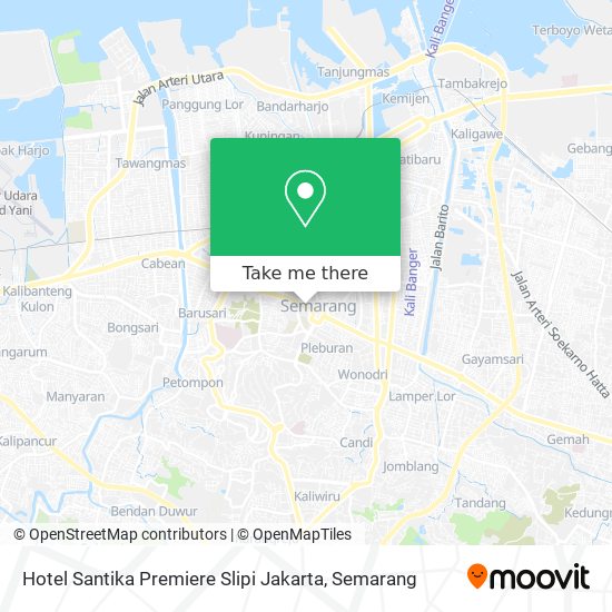 Hotel Santika Premiere Slipi Jakarta map