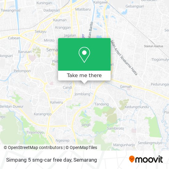 Simpang 5 smg-car free day map