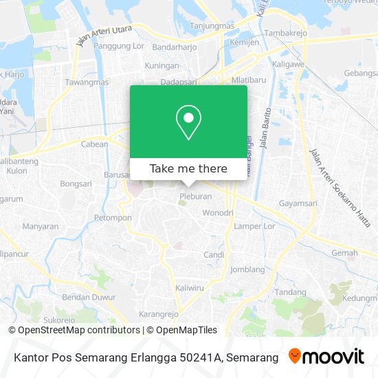 Kantor Pos Semarang Erlangga 50241A map