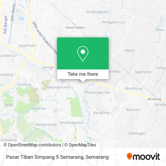 Pasar Tiban Simpang 5 Semarang map