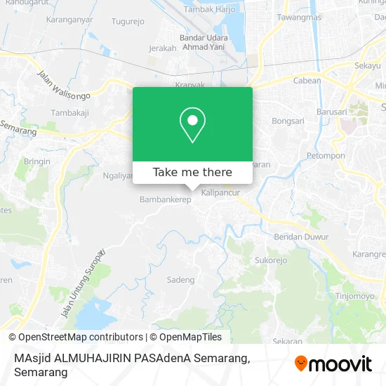 MAsjid ALMUHAJIRIN PASAdenA Semarang map