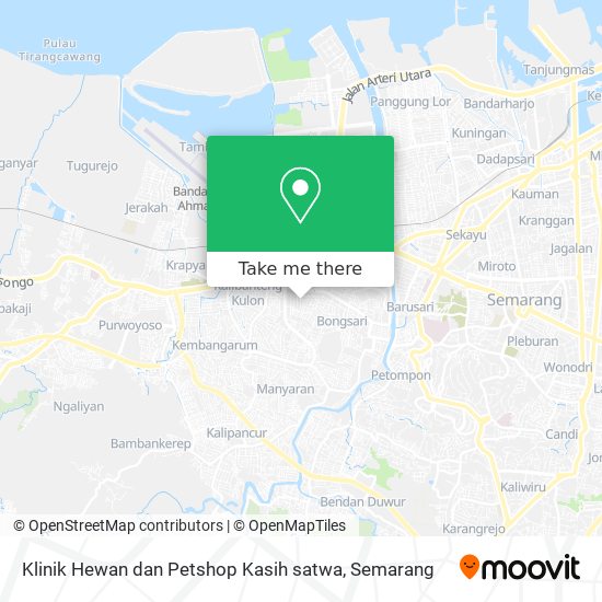 Klinik Hewan dan Petshop Kasih satwa map