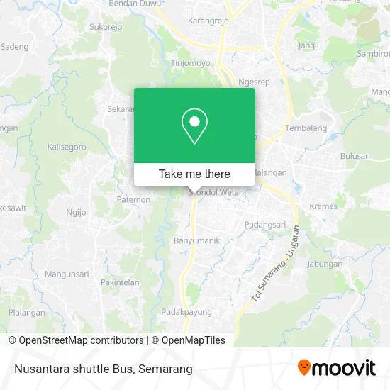 Nusantara shuttle Bus map