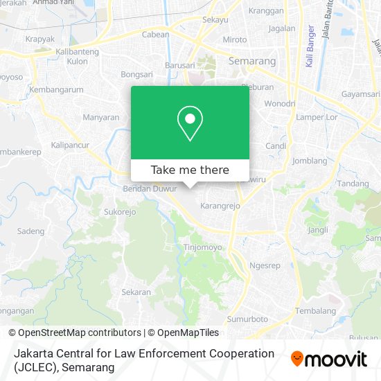 Jakarta Central for Law Enforcement Cooperation (JCLEC) map