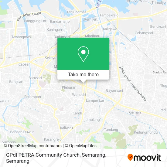 GPdI PETRA Community Church, Semarang map