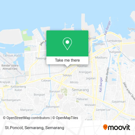 St.Poncol, Semarang map