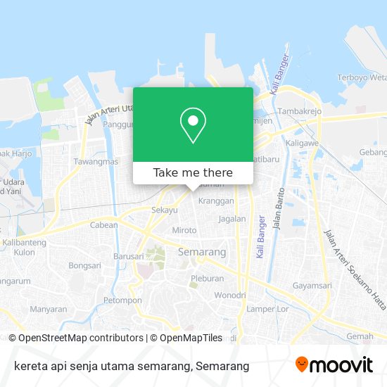 kereta api senja utama semarang map